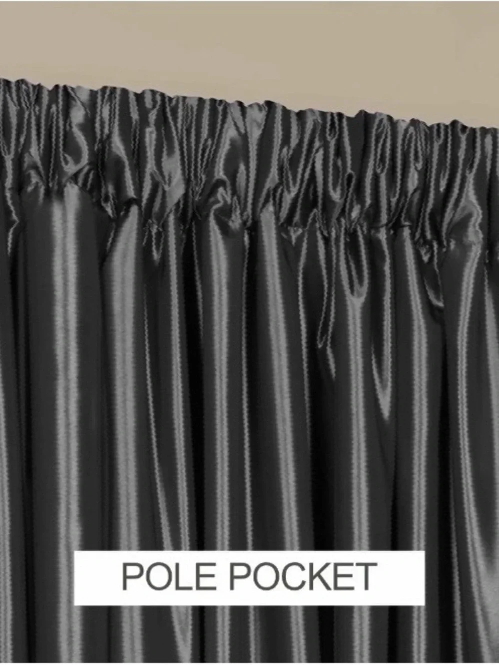 Faux Silk Taffeta Curtain Panels Graphite (2)